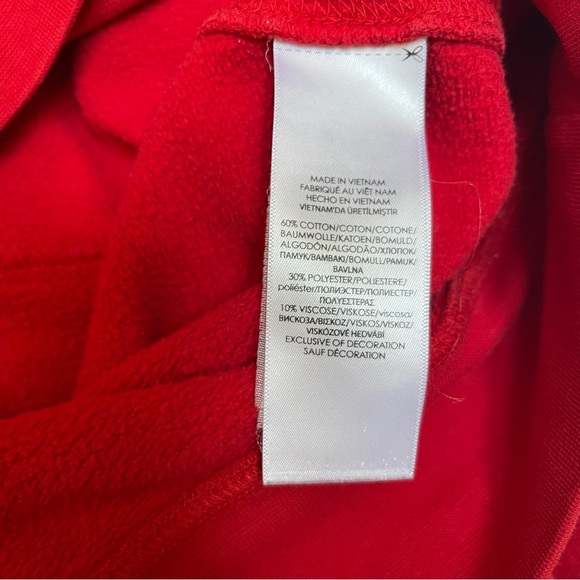 Polo Ralph Lauren Big Pony #3 Patch Edition Red Embroidered Hoodie Sweatshirt L - Picture 7 of 12